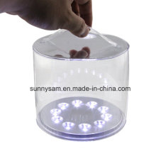 Linterna solar inflable portátil del alto brillo y de la prenda impermeable LED